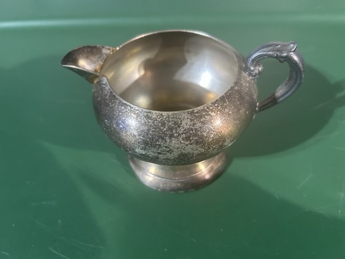 Vintage silver creamer - silver,